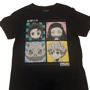 Demon Slayer Nendoroid Series Graphic Tee Black Size M Anime Shirt